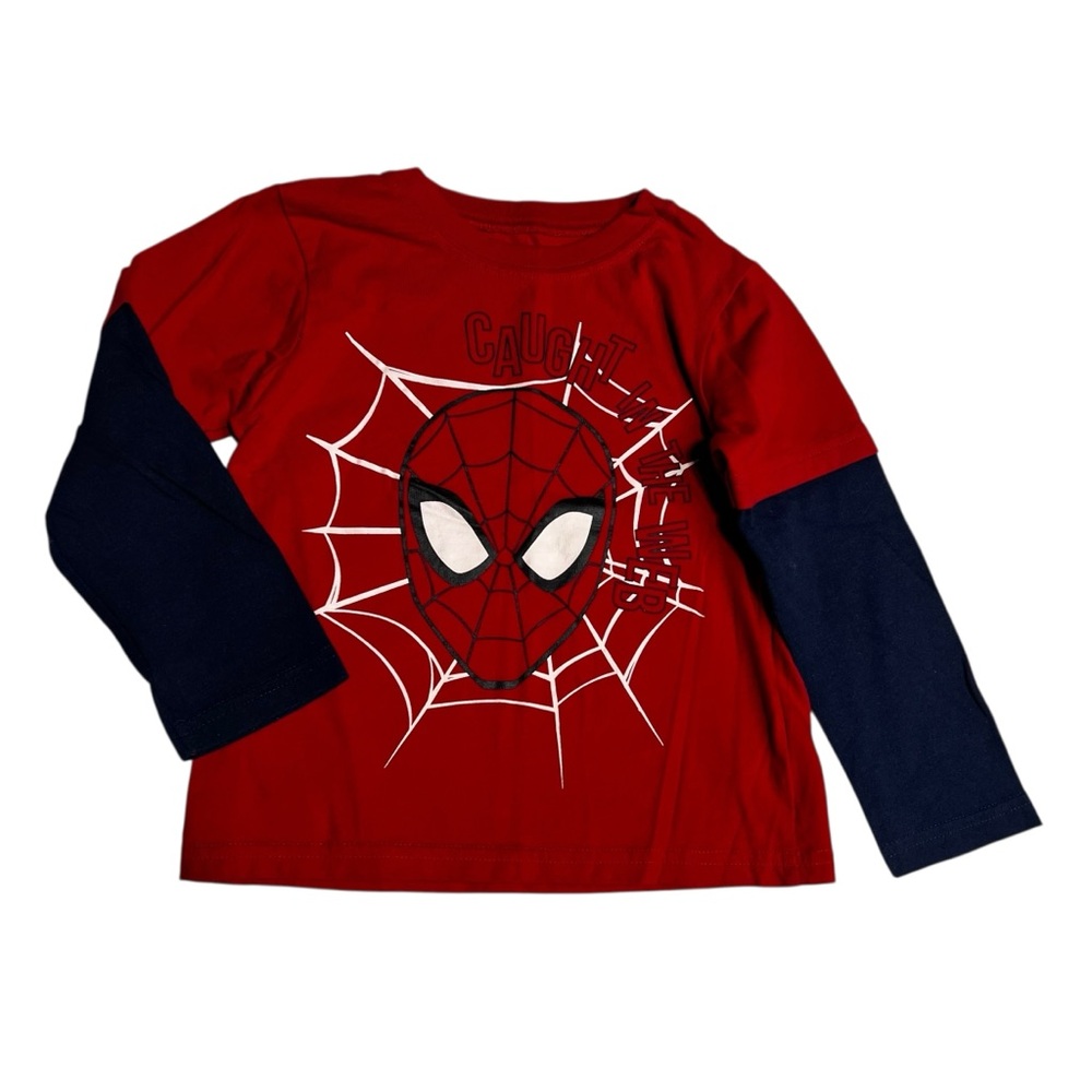 Marvel Spider-Man Red and Black Long Sleeve Tee